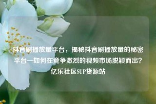 抖音刷播放量平台，揭秘抖音刷播放量的秘密平台—如何在竞争激烈的视频市场脱颖而出？亿乐社区SUP货源站