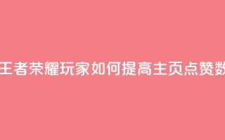 王者荣耀主页点赞 - 王者荣耀玩家如何提高主页点赞数的有效策略!