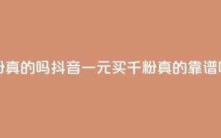 抖音1元1000粉真的吗 - 抖音一元买千粉真的靠谱吗!