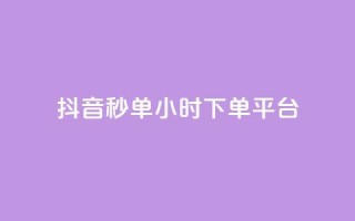 抖音秒单24小时下单平台 - 24小时抖音秒单平台,极速下单服务!