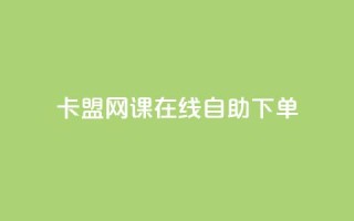 卡盟网课在线自助下单 - 自助下单神器,一键购买卡盟网课!