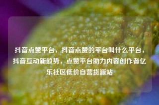 抖音点赞平台，抖音点赞的平台叫什么平台，抖音互动新趋势，点赞平台助力内容创作者亿乐社区低价自营货源站