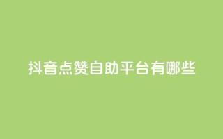 抖音点赞自助平台有哪些 - 查看抖音点赞自助平台的最新选择!