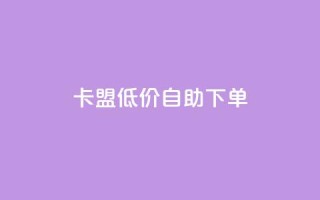 卡盟低价自助下单 - 低价自助下单:卡盟推广新选择!