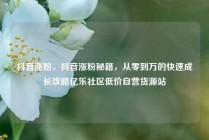 抖音涨粉，抖音涨粉秘籍，从零到万的快速成长攻略亿乐社区低价自营货源站