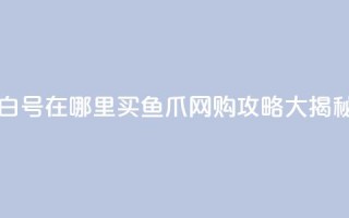 dy白号在哪里买?鱼爪网购攻略大揭秘