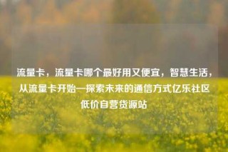流量卡,流量卡哪个最好用又便宜,智慧生活,从流量卡开始—探索未来的通信方式亿乐社区低价自营货源站