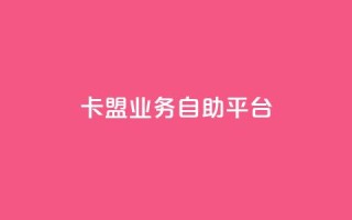 卡盟业务自助平台 - 自助平台助力卡盟业务,轻松实现推广赚钱!