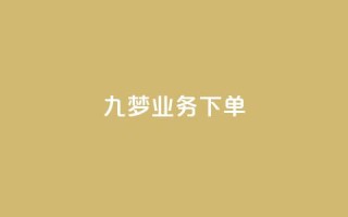 九梦业务下单 - 九梦业务下单攻略:如何有效提高下单率~
