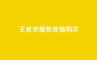 王者荣耀热度值购买 - 如何根据王者荣耀热度值选择购买,提升游戏竞争能力~
