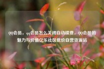 QQ会员，qq会员怎么关闭自动续费，QQ会员的魅力与价值亿乐社区低价自营货源站