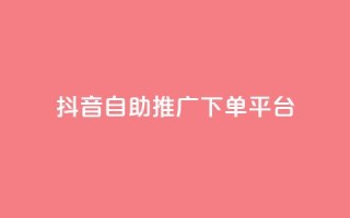 抖音24h自助推广下单平台 - 抖音24小时在线推广自助下单平台,优质服务等你来!