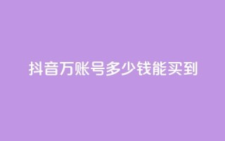抖音100万账号多少钱能买到 - 抖音百万账号市场价揭秘与购买指南!