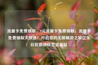 流量卡免费领取,9元流量卡免费领取,流量卡免费领取大放送!开启您的无限畅游之旅亿乐社区低价自营货源站
