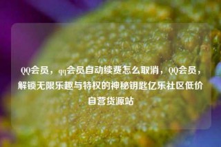 QQ会员,qq会员自动续费怎么取消,QQ会员,解锁无限乐趣与特权的神秘钥匙亿乐社区低价自营货源站