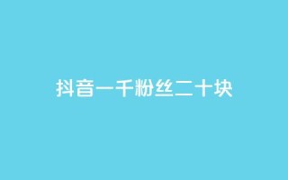 抖音一千粉丝二十块 - 抖音千粉丝能赚二十元的秘密揭秘!