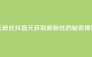 抖音1元长1000粉丝 - 抖音1元获取1000新粉丝的秘密揭秘!