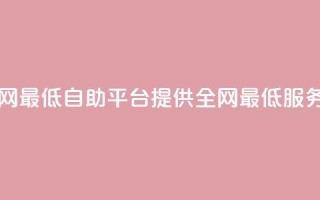 qq自助平台全网最低 - QQ自助平台提供全网最低服务价格!