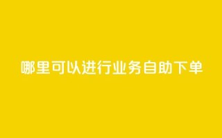 哪里可以进行qq业务自助下单?