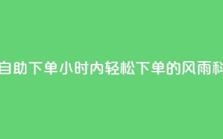 风雨科技24小时自助下单(24小时内轻松下单的风雨科技服务)