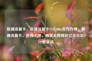 联通流量卡,联通流量卡19元200g官方办理,联通流量卡,连接无限,畅享无限精彩亿乐社区SUP货源站