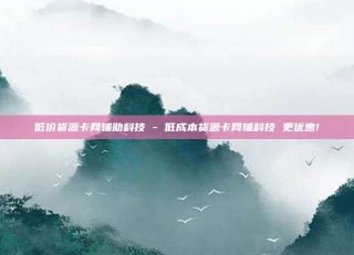 低价货源卡网辅助科技 - 低成本货源卡网辅科技 更优惠!