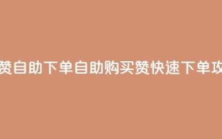dy买赞自助下单(自助购买dy赞,快速下单攻略)