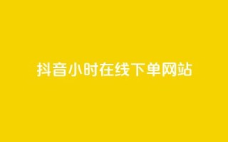 抖音24小时在线下单网站 - 抖音全天候在线下单服务平台全解析!