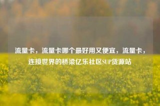 流量卡,流量卡哪个最好用又便宜,流量卡,连接世界的桥梁亿乐社区SUP货源站
