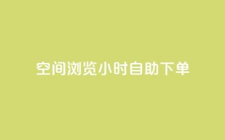 空间浏览24小时自助下单 - 24小时空间浏览自助下单服务!