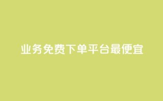 ks业务免费下单平台最便宜 - 免费下单:ks业务最优惠选择!