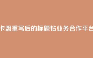qq钻业务卡盟 - 重写后的标题:QQ钻业务合作平台!