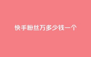 快手粉丝4万多少钱一个 - 快手4万粉丝价格多少?!