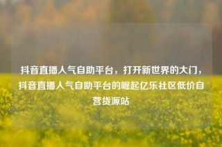 抖音直播人气自助平台,打开新世界的大门,抖音直播人气自助平台的崛起亿乐社区低价自营货源站