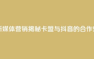 卡盟抖音 - 新媒体营销:揭秘卡盟与抖音的合作魅力!