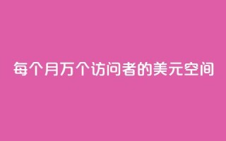 每个月10万个访问者的1美元空间