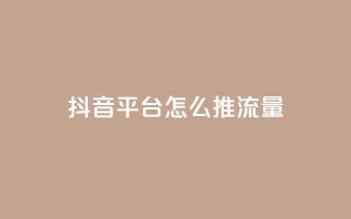 抖音平台怎么推流量 - 抖音平台推广技巧:从零开始提升流量的关键步骤!