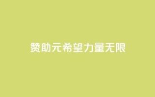 赞助ks1元200,希望力量无限