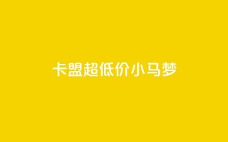卡盟超低价小马梦 - 卡盟超值小马梦助你省心省钱!