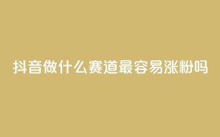 抖音做什么赛道最容易涨粉吗 - 抖音关注哪个领域最容易增加粉丝~