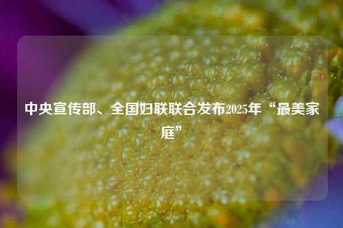 中央宣传部、全国妇联联合发布2025年“最美家庭	”  第1张