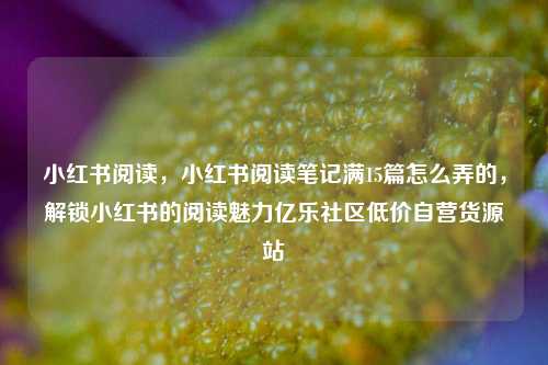 小红书阅读，小红书阅读笔记满15篇怎么弄的，解锁小红书的阅读魅力亿乐社区低价自营货源站  第1张