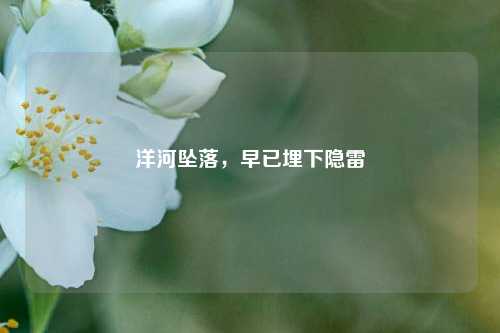 洋河坠落，早已埋下隐雷  第1张