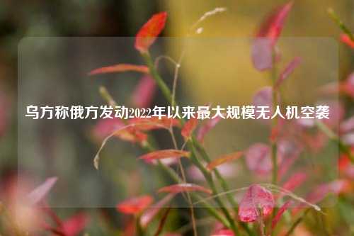 乌方称俄方发动2022年以来最大规模无人机空袭 第1张 乌方称俄方发动2022年以来最大规模无人机空袭 第1张