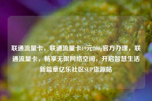 联通流量卡，联通流量卡19元200g官方办理，联通流量卡，畅享无限网络空间	，开启智慧生活新篇章亿乐社区SUP货源站  第1张