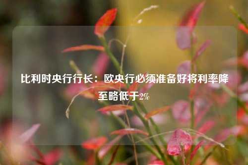 比利时央行行长：欧央行必须准备好将利率降至略低于2%  第1张