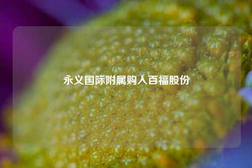 永义国际附属购入百福股份  第1张