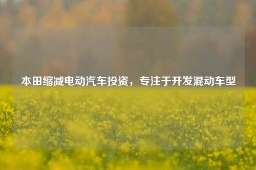 本田缩减电动汽车投资，专注于开发混动车型  第1张