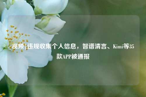 视频|违规收集个人信息，智谱清言	、Kimi等35款APP被通报  第1张
