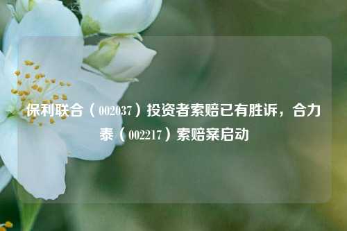 保利联合（002037）投资者索赔已有胜诉，合力泰（002217）索赔案启动  第1张